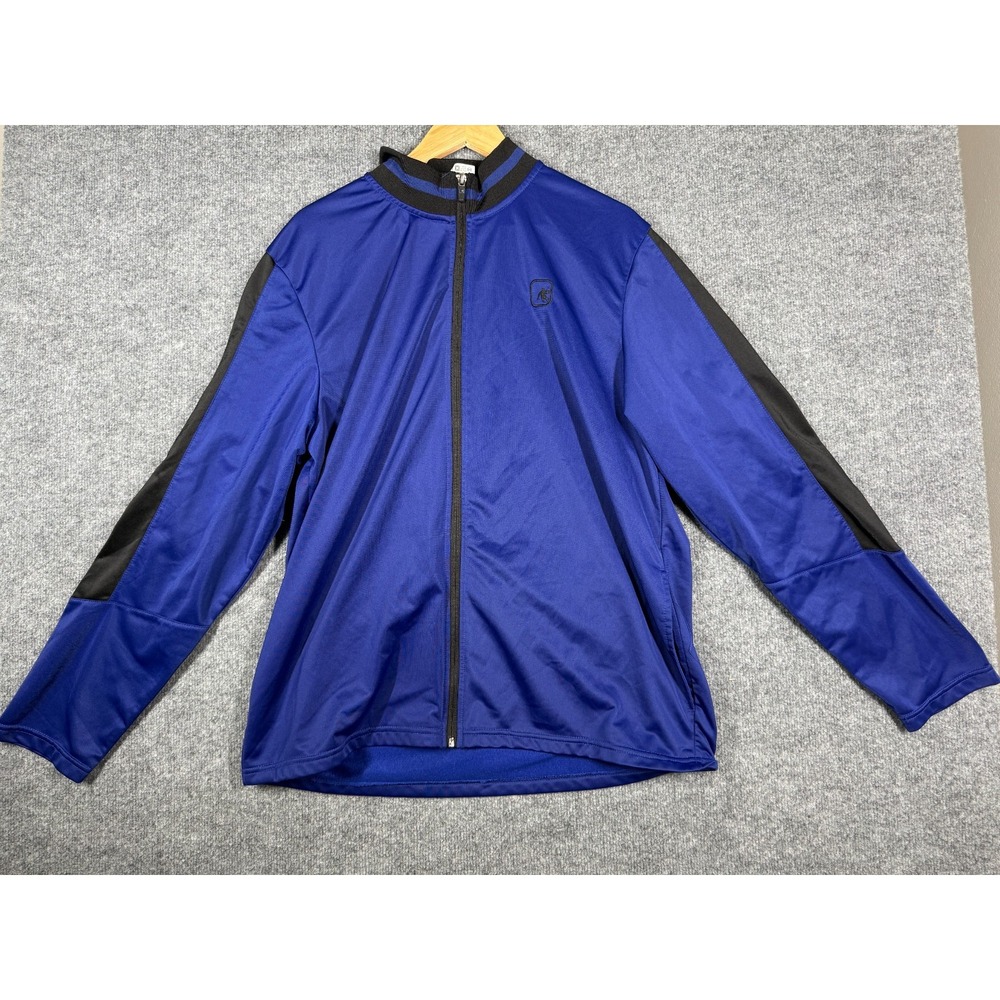 Vtg And1 Track Jacket Mens XL Blue Black Mock Neck Sportswear Outdoor Full Zip